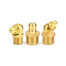 구리스니플 2 개몫 m4m5m6m8m10m12m14 수나사 1mm 피치 4590180 ° 스트레이트 황동 유압 저크 그리스 니플 피팅, c 90도, m12x1