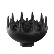 Xtava 블랙 오키드 헤어 디퓨저 - 1.8인치 직경 노즐이 있는 블로우 드라이어용, 검은색