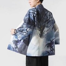 여름 당나라 정장 Hanfu 코트 남성 요정 제나라 타오 가운 고대 스타일 여름
