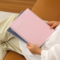 월별 일정관리 2023 스프링 스케줄러 다이어리선물 업무계획 회사원 스터디플래너 실용적 심플 목표달성, 핑크