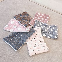 강아지 고양이 마약 방석 켄넬 개모차 유모차 극세사 애견 이불 담요, 2.곰돌이(핑크)