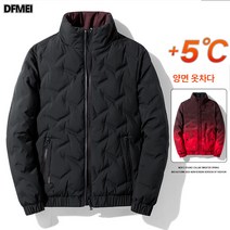 DFMEI 한일 트렌드 남성 패딩 남가두툼한 보온코트 양면 패딩 점퍼 겨울