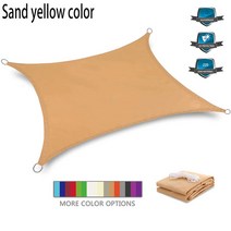 파라솔 낚시파라솔 감성 캠핑 여름 야외 방수 및 uv 그늘 항해 300d 옥스포드 천, 360cm x 360cm, 모래 노란색