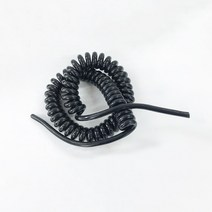 VCFT 스프링코드 0.75SQ * 3C 흑색 3m (말린길이 40cm) 전원케이블, 1개