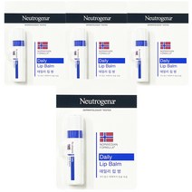 뉴트로지나 립케어 모이스처 데일리 립밤, 무색, 4g, 4개입