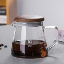 아스케이지 뜨거운 판매 아카시아 나무 커버 커피 공유 냄비 세척 세트 포트 방진, 05 300ML