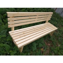 야외 공원 평 벤치 원목 정원 펜션 테라스 벤치 의자, 페인트 없는 통나무 60x30x75
