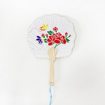 민화 요양센터 미술교실 여름 부채꾸미기 유아 체험 제작 정서, 1개, 스텐실 T12