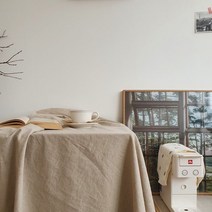 목화베리 내추럴린넨오트밀 식탁보 린넨테이블보, 120*200