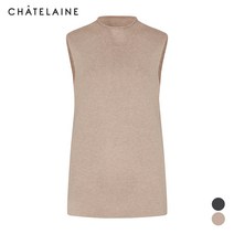 샤트렌(CHATELAINE) [샤트렌]여성 니트 조끼 하이넥 캐시미어 블랜딩 최종가61%할인/울산점
