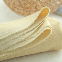 자투리 대폭 폴리 린넨무지 네츄럴옐로우