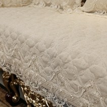 쇼파 천갈이 비용 흙침대 패드 리넨 소파 쿠션 북유럽 심플 모던 미끄럼 방지 패브릭 쿠션 유럽 레이스 가죽 소파 커버, 수플레, 90×240 cm(린넨 소파 쿠션)