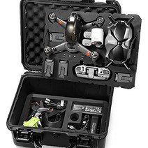 Lekufee DJI FPV 드론 케이스 방수 수납 케이스 수납할 수 있습니다 DJI FPV 드론 FPV 고글카메라 첨부 + DJI 모션 콘트롤러[모션 콘트롤러 세트](전면 보호형 방진 내충격성 내성)