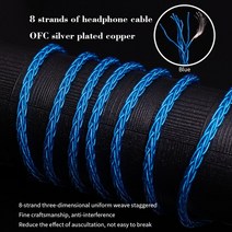 SYRNARN이어폰 업그레이드 케이블 DIY 13m / 8 코어 이어폰 오디오 유연한 분리형 납땜 와이어 PVC PU 외장, [04] 3M8strand, [07] Black whit