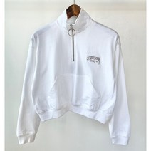 스투시 DAYTONA 1/4 ZIP RUGBY 맨투맨 ST125108 화이트 WOMENS