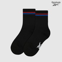 리복 클럽2 크루삭스 1팩 RBDCB2CR-1, 블랙