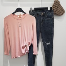 헤이븐 / 1+1 스윗 찰랑한 기본 무지 라운드 티셔츠(7color)