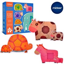 아기첫퍼즐 24개월 3세 아동 퍼즐 그림맞추기 동물 판퍼즐