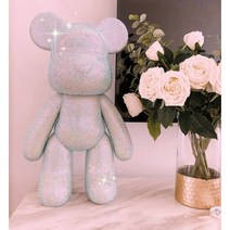 베어브릭 diy 베어브릭피규어 만들기 보석십자수 비즈공예 베어브릭, 38cm, 라이트 핑크