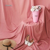 TENWIH 단색 무슬린 배경 원활한 천사진 스튜디오 인스타그램 정물 촬영 틱톡 라이브, 2.4x1m, 08 Salmon Pink