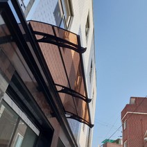 캐노픽스 800 X 5500 야외창고 호레움 조립식 창고 창고 스마트하우스 하루홈 고정어닝, 투명렉산 검정 브라켓 실버 바, 1개