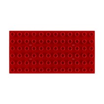 중국 호환 레고 블럭 6x12 도트 빌딩 블록 대형 브릭 플레이트 어셈블리 베이스 플레이트 듀플로 브릭과 가능, red 1pcs