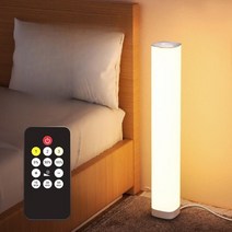 장스탠드 북유럽 스탠드조명 거실 침실 카페 플로어 침대옆 원통조명 LED 리모컨, 360° 플로어 램프 [높이 80cm]