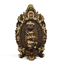 천주교 선물 성가정상 장식품 성스러운 가족 3 개의 벽걸이 기-6, 2.10 inches - outline in gold