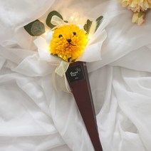 [플라워트리] 퐁퐁곰콘다발 48cm P5(전구포함) FMBBFT 조화 졸업식, 색상:블루-전구(웜)