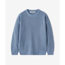 블론드나인 크루넥 리브 니트 스웨터 스카이 블루 CREW NECK RIB KNIT SWEATER SKY BLUE