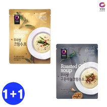 다봄마켓 [청정원]1+1구성!! 우리쌀 크림수프+구운마늘크림수프 각 60g, 1개