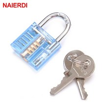 하드웨어 철물 투명 자물쇠 보이는 장면 전환 미니 연습용 뷰 자물쇠 걸쇠 가구 하드웨어용 훈련 기술, 파란색 상자 없음