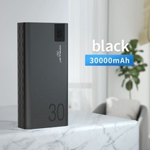 캠핑용배터리 파워뱅크추천 캠핑파워뱅크 30000mah 파워뱅크 샤오미 아이폰 12 c형 USB C 빠른 파워 뱅크, 02 Black