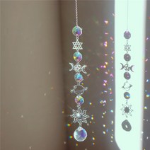 문 썬 캐처 크리스탈 윈드 차임 유리 프리즘 펜던트 드림 캐처 레인보우 메이커 교수형 드롭 창 홈 가든 장식, 선캐처 2