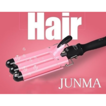 JUNA 물결고데기 판고데기 미니고데기 웨이브 고데기, 2단 온도, 18MM(black)