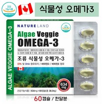 식물성 오메가3 비타민D 식물 불포화 지방산 미세조류 임산부 수유부 임신 출산 조류오메가3 오메가 영양제 효능 오메가3추천 식약처 기능성 인증 함량 무첨가, 1박스, 60캡슐