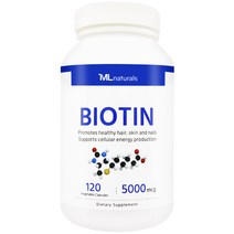 [미국빠른직구] 마이라이프 내추럴스 비오틴 5000 mcg 120정, 1병