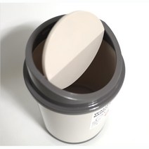 스윙뚜껑 원형 휴지통 프라스틱 종량봉투 쓰레기통10L 뚜껑휴지통 욕실휴지통
