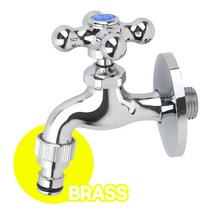 와이넷 로레트커플링왕꼭지 베란다 수도꼭지 교체 세탁기호스연결 황동 세탁기커플링, 02.로레트커플링왕꼭지냉수