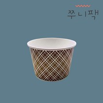 1000CC 체크종이용기 500개 배달포장용기