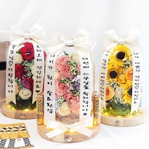 미니화환 스페셜데이 유리돔 부모님 생신 환갑 용돈 현금 선물, 레드카네이션미니화환유리돔, 5번문구