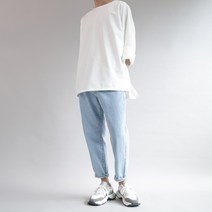 남성용 데일리 베이직 9부 테이퍼드 진