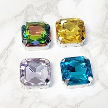 18mm정사각 캡보석 (5개), 바이올렛, 5개