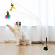 라이프포인트 프리미엄 깃털 방울 고양이 스틱 장난감, 퍼플, 2개입
