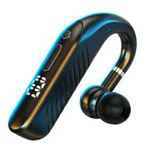 M6 비즈니스 무선 헤드폰 180 ° 회전 긴 대기 LED 디스플레이 자동차 스포츠 헤드셋 운전에 마이크 블루투스 이어폰, Black, CHINA