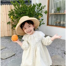 [당일발송]주니유니 케이프원피스 아이보리원피스 아동원피스 유아원피스 촬영룩