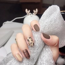 잇템샵 호피 네일팁인조손톱 손톱연장 말랑팁 인조 셀프 네일팁 139.체크호피, 1개
