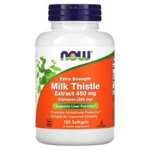 Now Foods (나우 푸드) 나우푸드 밀크시슬 추출물 엑스트라 스트렝스 450mg 소프트젤 120정, 5개