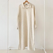 퍼니걸스 5696 데일리 기모 일자 카라 포켓 롱 원피스 여성의류