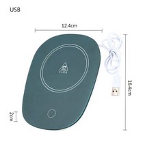 USB 머그 컵 받침대 머그워머 온도유지 보온접시 컵 히터 워머 USB 스마트 온도 조절 컵 코스터 데스크탑 난방 매트 커피 차 우유 워머 패드 55 ℃ 난방 머그 코스터 휴대용, 초록